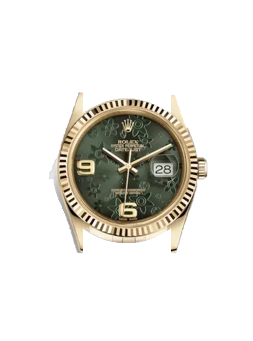 Datejust 36 116238-0085 mit Grand Cavalier Cuir Armband Orange
