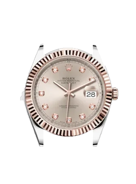 Datejust 41 126331-0007 mit Grand Cavalier Cuir Armband Orange