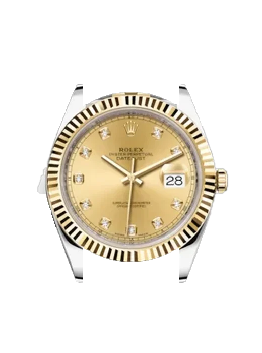 Datejust 41 126333-0012 mit Grand Cavalier Cuir Armband Orange