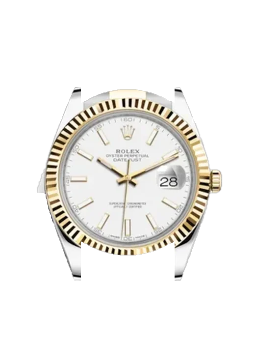 Datejust 41 126333-0015 con Correa Grand Cavalier de cuero naranja