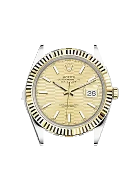 Datejust 41 126333-0022 con Correa Grand Cavalier de cuero naranja