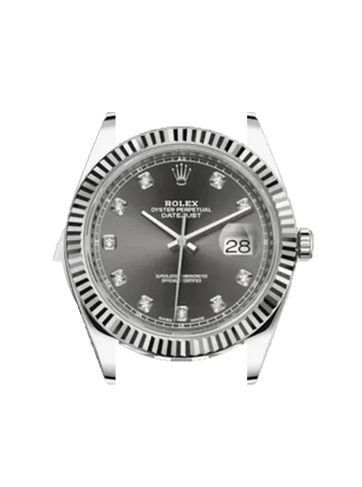 Datejust 41 126334-0006 with Grand Cavalier Leather Strap Orange