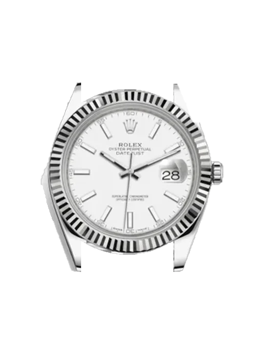 Datejust 41 126334-0010 mit Grand Cavalier Cuir Armband Orange