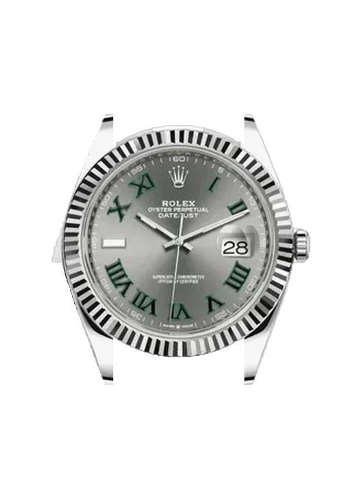 Datejust 41 126334-0021 with Grand Cavalier Leather Strap Orange