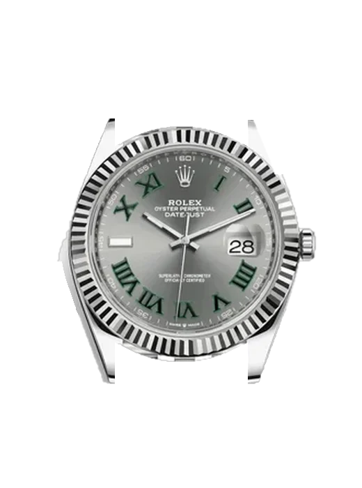 Datejust 41 126334-0022 mit Grand Cavalier Cuir Armband Orange