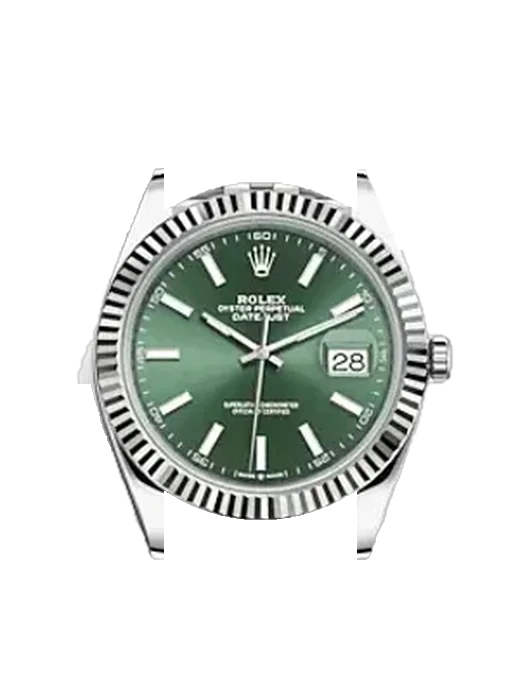 Datejust 41 126334-0028 with Grand Cavalier Leather Strap Orange