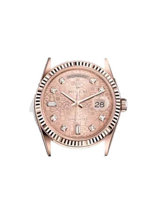 Day-Date 36 118235f-0006 con Correa Grand Cavalier de cuero naranja