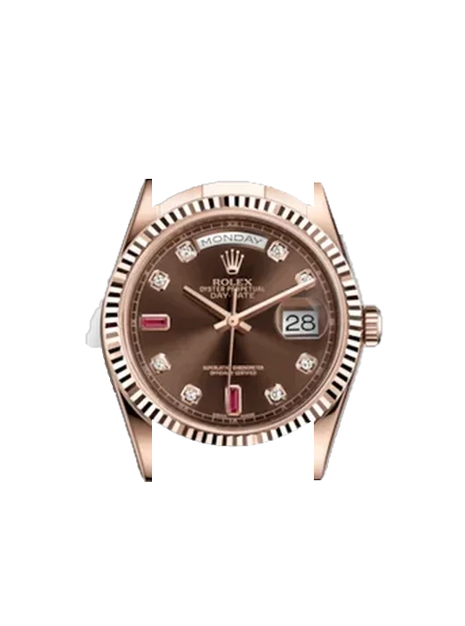 Day-Date 36 118235f-0096 avec Bracelet Grand Cavalier Cuir Orange