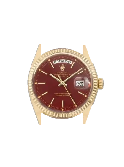 Day-Date 36 1803 Oxblood con Cinturino Grand Cavalier Cuir Arancione