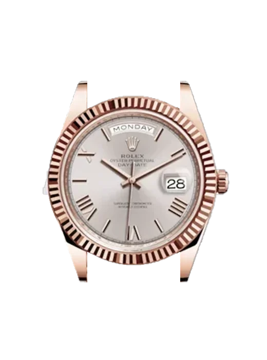 Day-Date 40 228235 mit Grand Cavalier Cuir Armband Orange