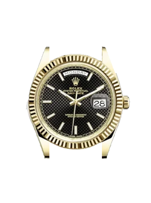 Day-Date 40 228238-0007 with Grand Cavalier Leather Strap Orange