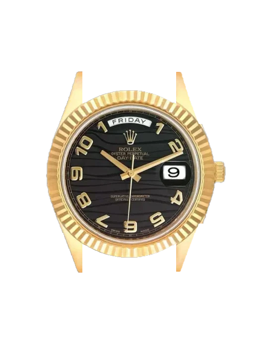 Day-Date II 218238 mit Grand Cavalier Cuir Armband Orange