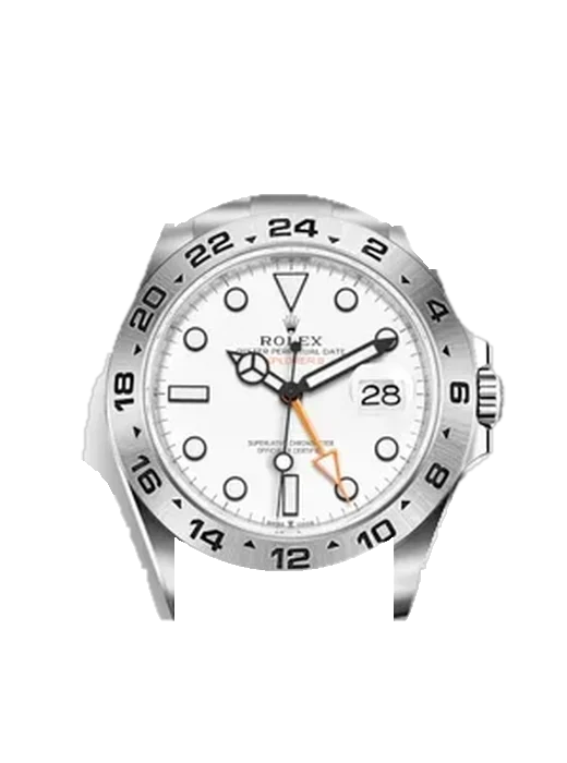 Explorer II 226570-0001 mit Vintage Kalbslederarmband Braun — Natürliche Patina
