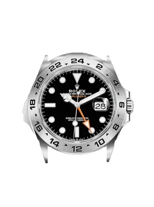 Explorer II 226570-0002 avec Bracelet de montre en cuir de veau vintage marron — Patine naturelle