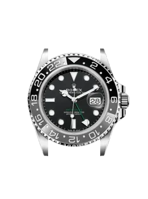 GMT-Master 126710GRNR con Correa híbrida de piel de cocodrilo y caucho azul