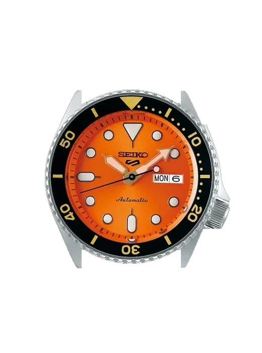 5 Sports SRPD59K1 avec Bracelet de montre en cuir de veau vintage marron — Patine naturelle