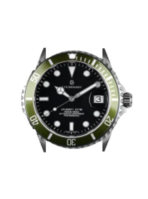 Ocean Ocean 1 Green con Cinturino Vitello Vintage Marrone — Patina Naturale