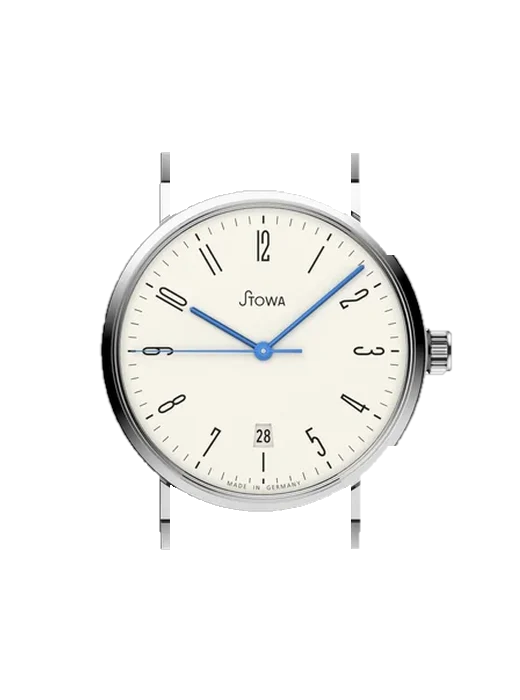 Antea Antea Classic 390 automatic top grade leather strap black (hand stitc con Cinturino Grand Cavalier Cuir Arancione
