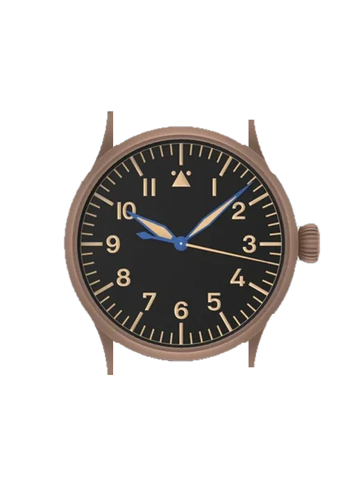 Flieger Flieger Olymp Bronze Old Radium antique strap brown N mit Vintage Kalbslederarmband Braun — Natürliche Patina