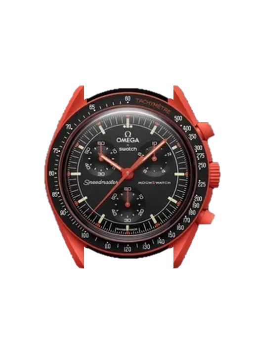 MoonSwatch SO33O100 con Cinturino Grand Cavalier Cuir Arancione