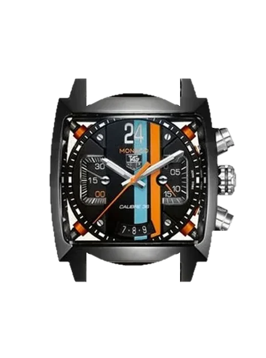 Monaco CAL5110.FC6265 avec Bracelet Grand Cavalier Cuir Orange