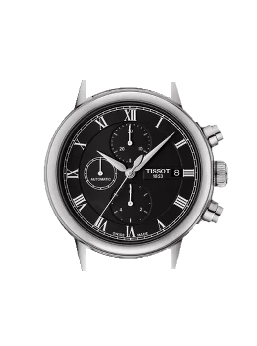 Carson T085.427.11.053.00 avec Bracelet de montre en cuir de veau vintage marron — Patine naturelle