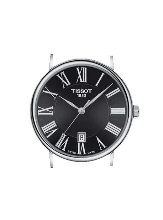 Carson T122.410.11.053.00 avec Bracelet Saffiano Noir Surpiqûres Écru