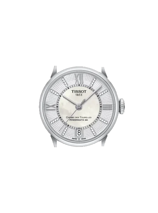 Chemin Des Tourelles T099.207.11.116.00 avec Bracelet Saffiano Rouge Surpiqûres Écru