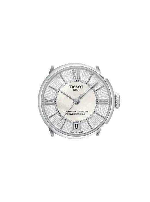 Chemin Des Tourelles T099.207.11.118.00 avec Bracelet Saffiano Rouge Surpiqûres Écru