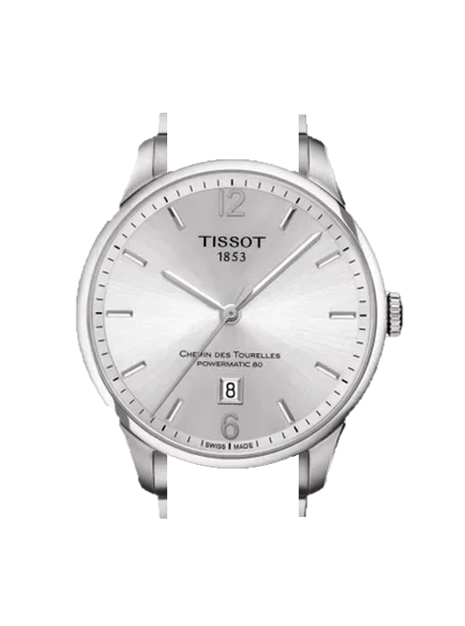 Chemin Des Tourelles T099.407.11.037.00 mit Rotes Saffiano-Armband mit ecrufarbenen Nähten