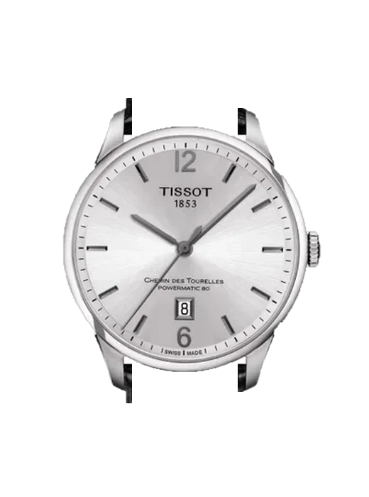 Chemin Des Tourelles T099.407.16.037.00 mit Rotes Saffiano-Armband mit ecrufarbenen Nähten