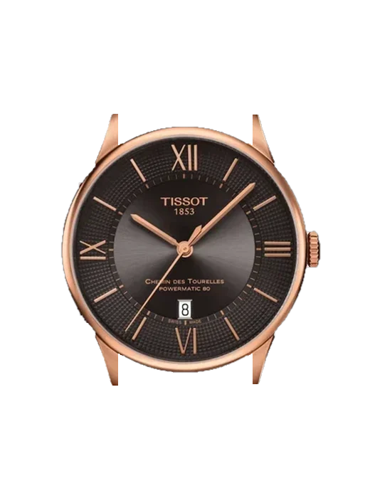 Chemin Des Tourelles T099.407.36.448.00 mit Armband aus italienischem braunem Leder