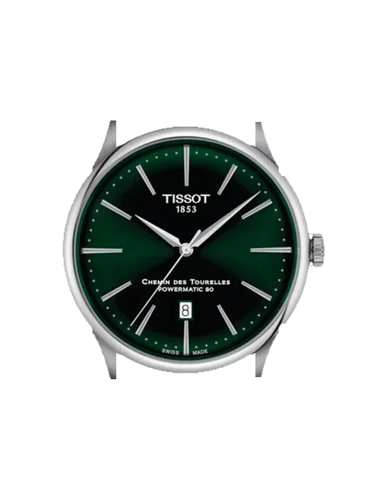 Chemin Des Tourelles T139.407.11.091.00 mit Vintage Kalbslederarmband Braun — Natürliche Patina