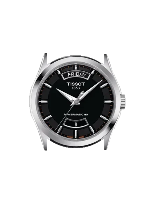 Couturier T035.407.16.051.03 avec Bracelet de montre en cuir de veau vintage marron — Patine naturelle