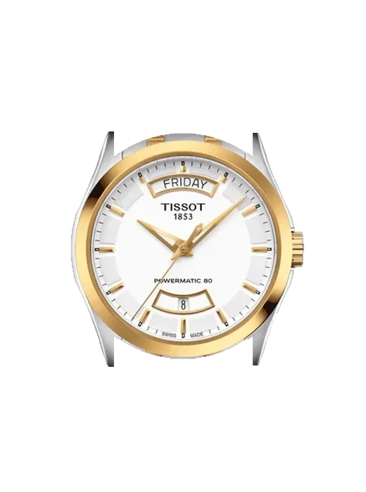 Couturier T035.407.22.011.01 mit Vintage Kalbslederarmband Braun — Natürliche Patina