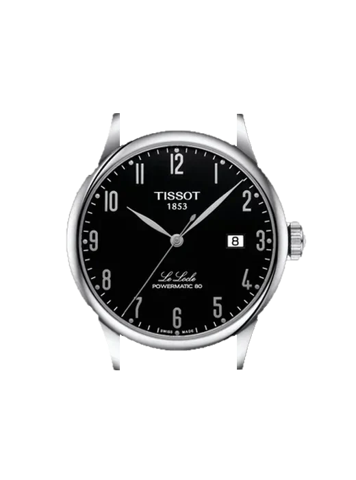 Le Locle T006.407.11.052.00 con Correa de piel de becerro vintage marrón — Patina natural