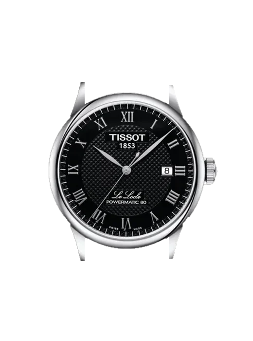 Le Locle T006.407.11.053.00 avec Bracelet de montre en cuir de veau vintage marron — Patine naturelle