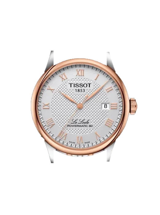 Le Locle T006.407.22.033.00 avec Bracelet de montre en cuir de veau vintage marron — Patine naturelle