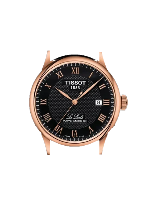 Le Locle T006.407.36.053.00 with Vintage Brown Calfskin Strap — Natural Patina