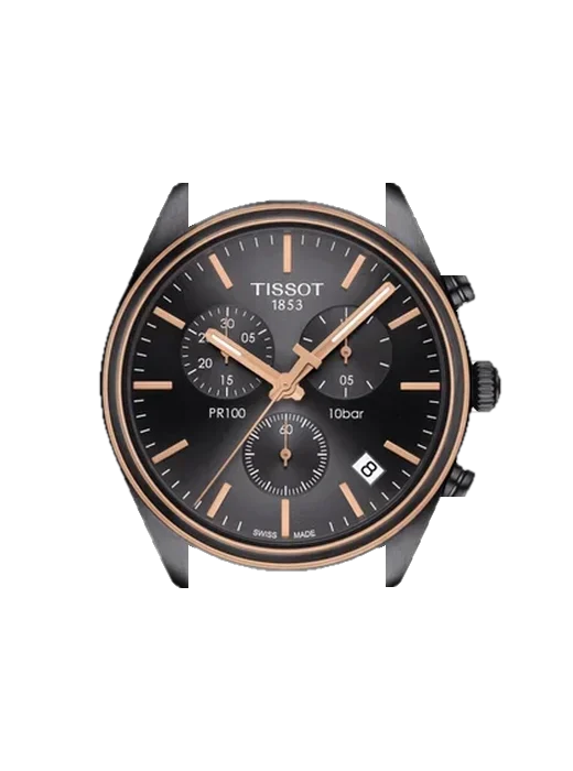 PR 100 T101.417.23.061.00 avec Bracelet Grand Cavalier Cuir Orange