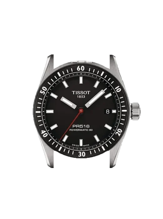 PR516 T149.407.11.051.00 mit Armband aus italienischem braunem Leder