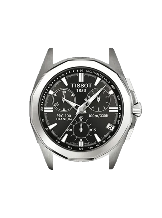 PRC 100 T008.417.44.061.00 mit Armband aus italienischem braunem Leder