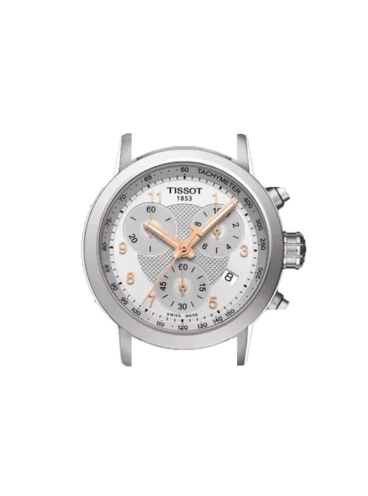 PRC 200 T055.217.16.032.01 avec Bracelet Saffiano Rouge Surpiqûres Écru