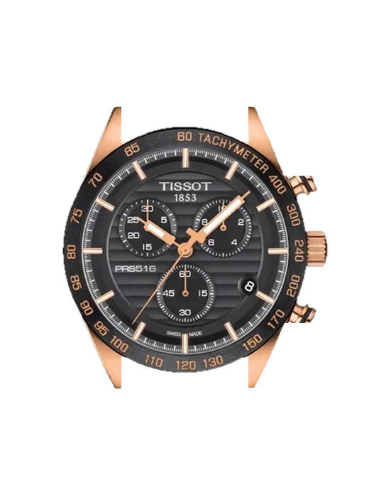 PRS 516 T100.417.36.051.00 avec Bracelet Grand Cavalier Cuir Orange