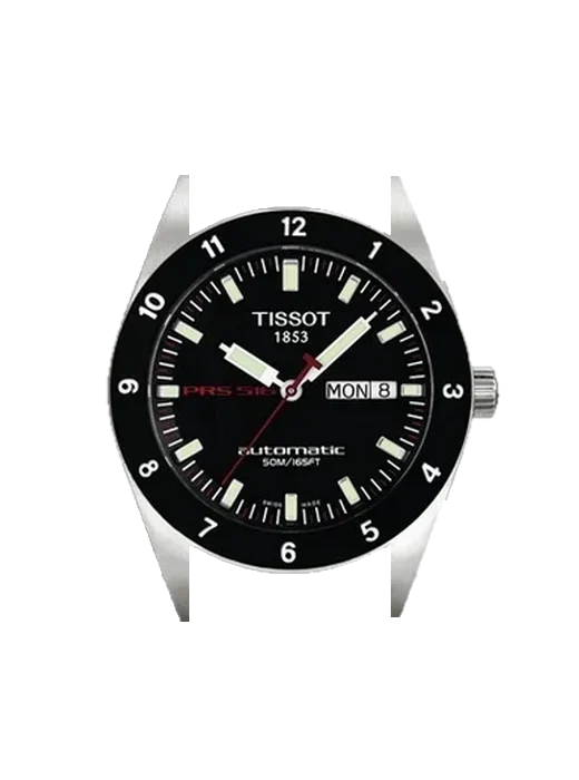 PRS 516 T91.1.483.51 mit Schwarzes Saffiano-Armband mit ecrufarbenen Nähten