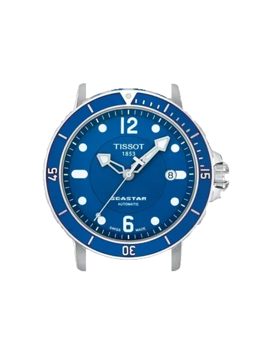 Seastar T066.407.17.047.00 avec Bracelet de montre en cuir de veau vintage marron — Patine naturelle