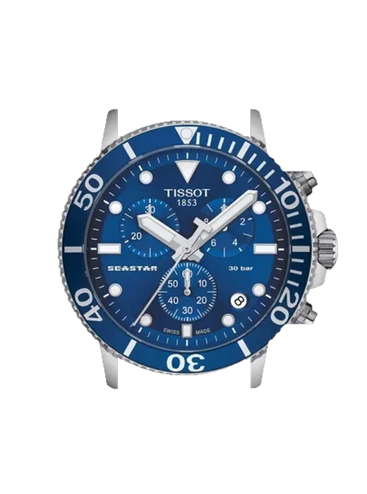 Seastar T120.417.11.041.00 avec Bracelet de montre en cuir de veau vintage marron — Patine naturelle