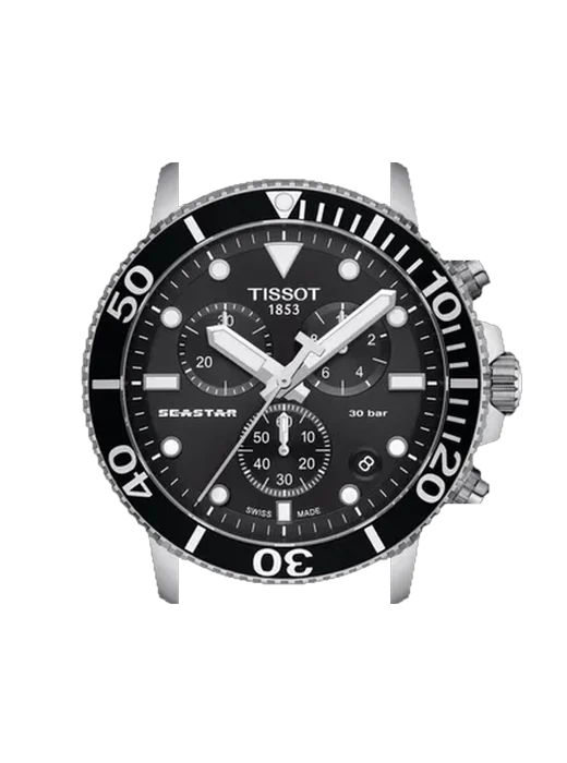 Seastar T120.417.11.051.00 avec Bracelet de montre en cuir de veau vintage marron — Patine naturelle