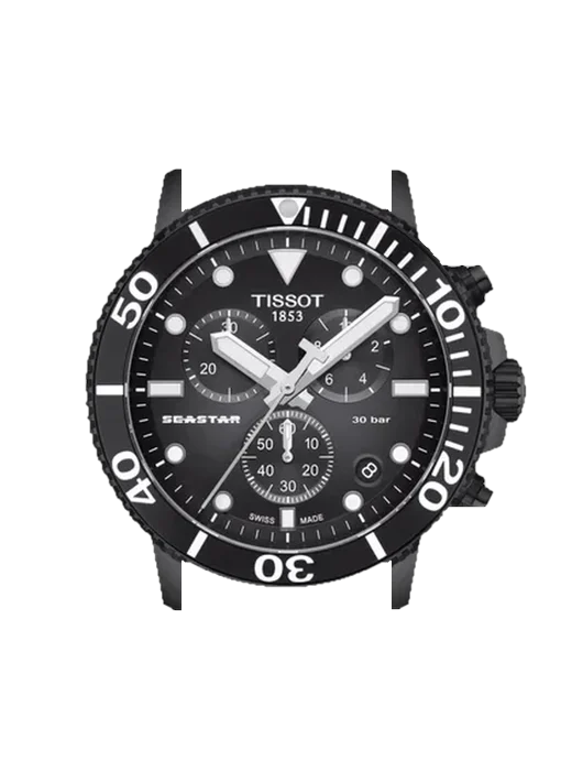 Seastar T120.417.37.051.02 avec Bracelet de montre en cuir de veau vintage marron — Patine naturelle