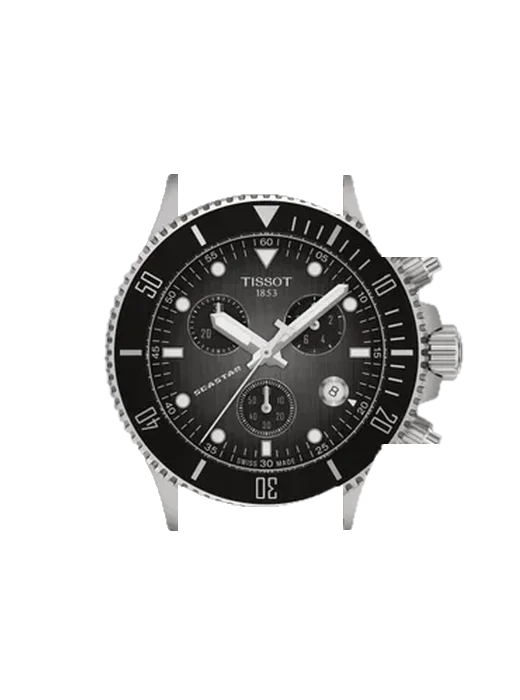 Seastar T120.217.11.061.00 avec Bracelet de montre en cuir de veau vintage marron — Patine naturelle
